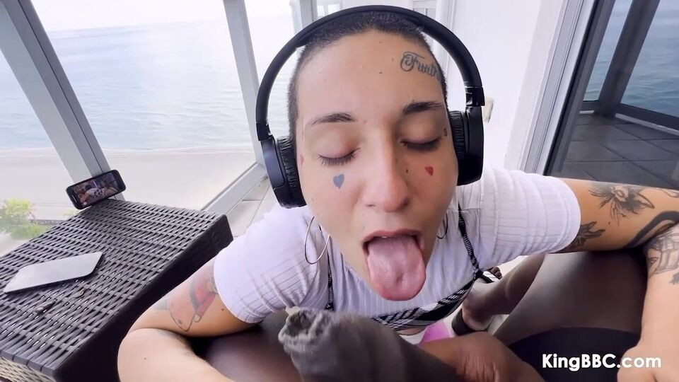 Almost bald chick with big booty Gia Lovely fucked by hard black cock