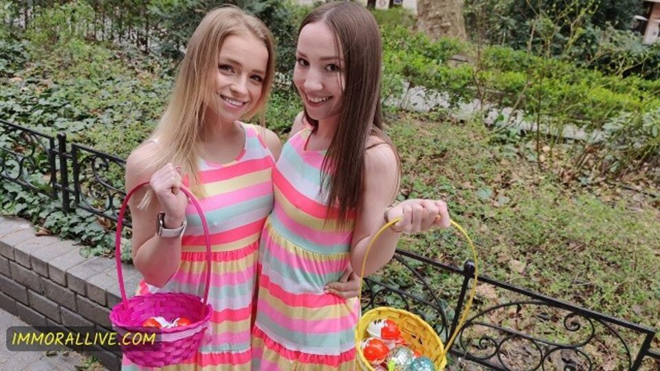 Alexa Flexy and Kate Quinn's blowjob porn by Immoral Family