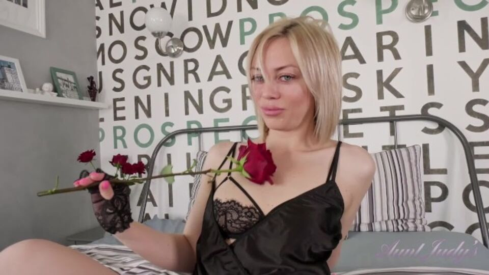 Lingerie porn with spicy Petite Blonde from Aunt Judy's