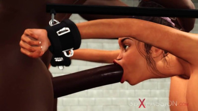 Cuffed and fucked video with cunning squeeze from 3DXPassion