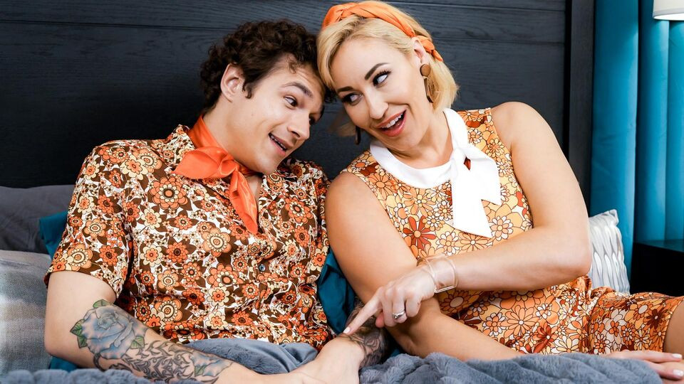 A young man with a big boner rammed a busty blonde Ryan Keely