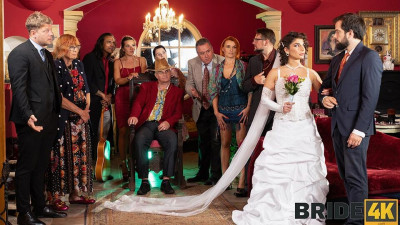 Shameless bride Lola Danger rammed in front of her friends