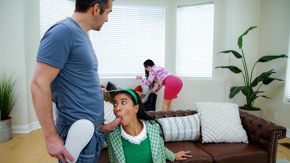 Rough black and white fuck with a hot exotic teen Ameena Green